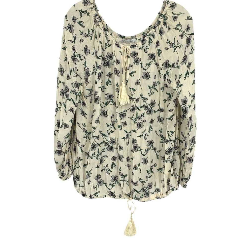 3/20 Skylar + Madison Floral Peasant Top Boho